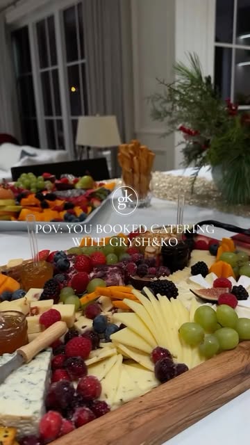 A colourful grazing platter for a catered event