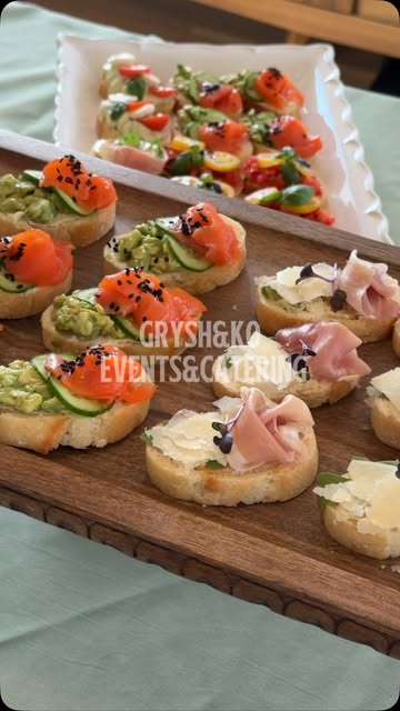 Fresh canapes prepared by Grysh & Ko